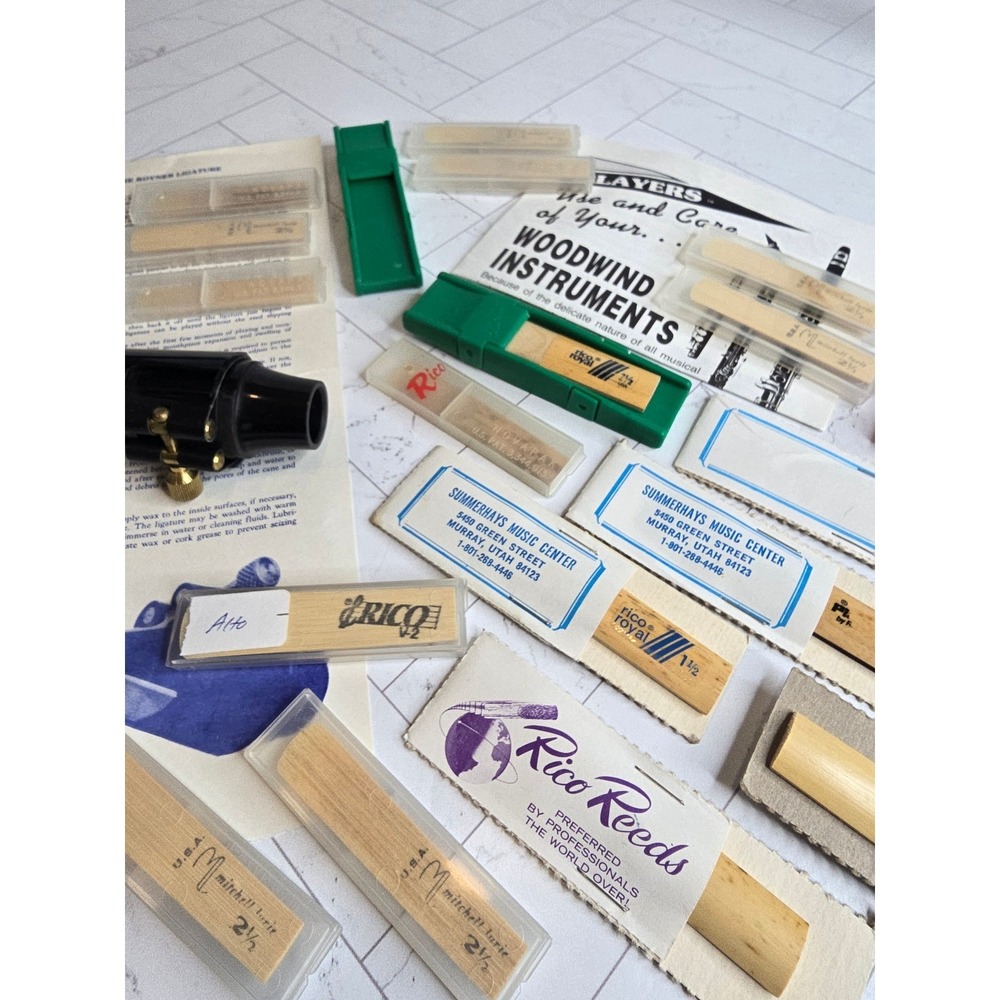 Vintage Alto Saxophone Mouthpiece with extras Rovner Ligature and Mixed Reed Lot - Picture 8 of 15
